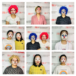 陽洋零基礎學員第一次動物妝作品：樂清哪里有學化妝|柳市學化妝|動物妝的畫法|